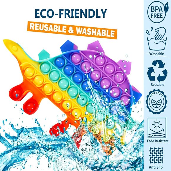 Dinosaur Fidget Poppers Sensory Toy - Picture 3 of 4